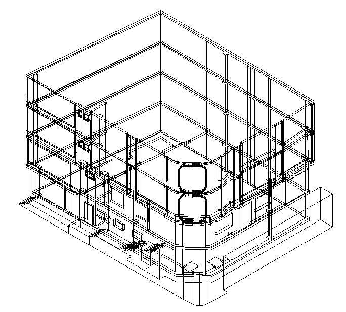 Drawing of institute building in dwg file