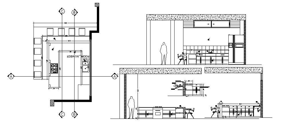 Kitchen Design Drawing In DWG File
