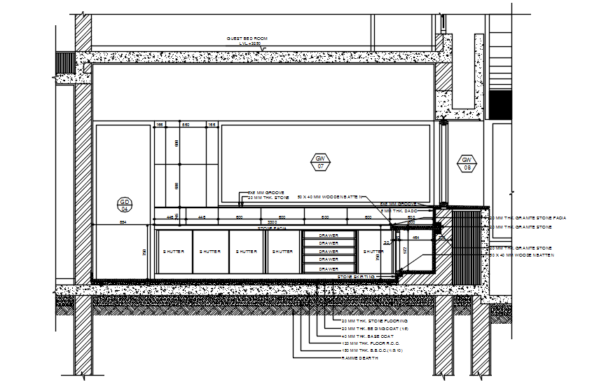Kitchen Design Drawing In AutoCAD File