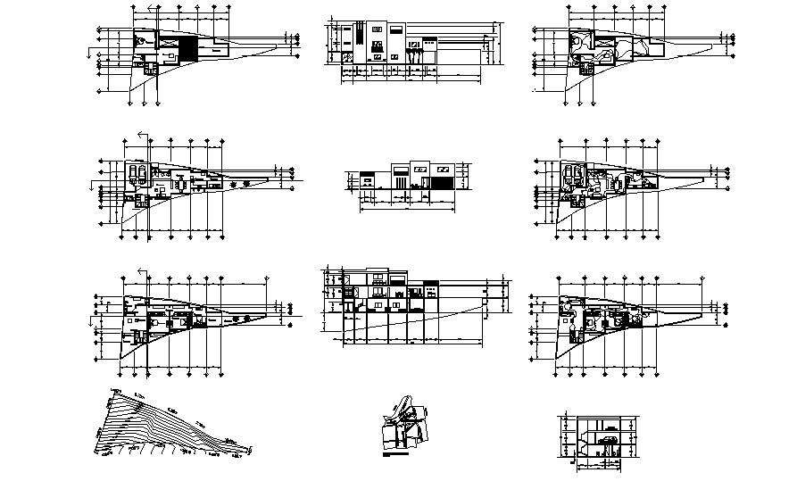 Residential House Elevation In DWG File 