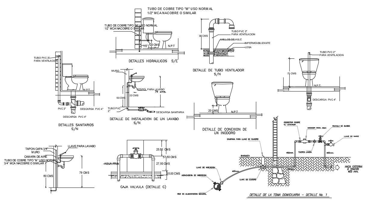 Sanitary cad blocks in DWG files 