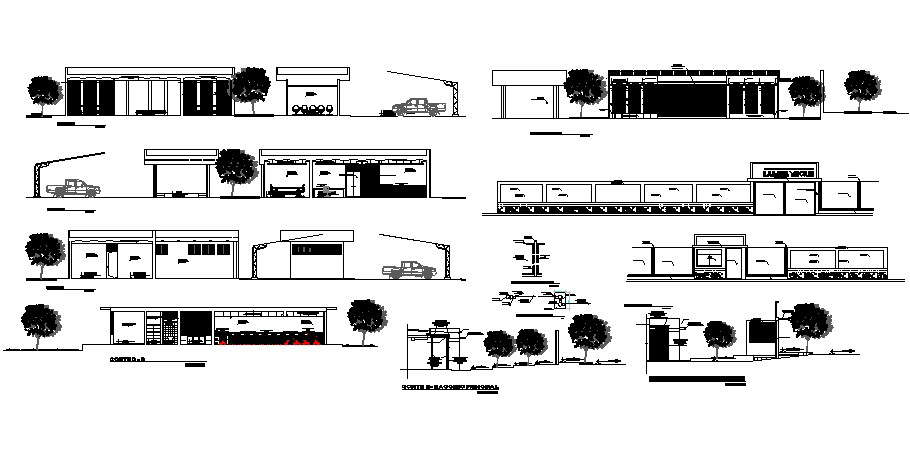 Office Building Section In DWG File