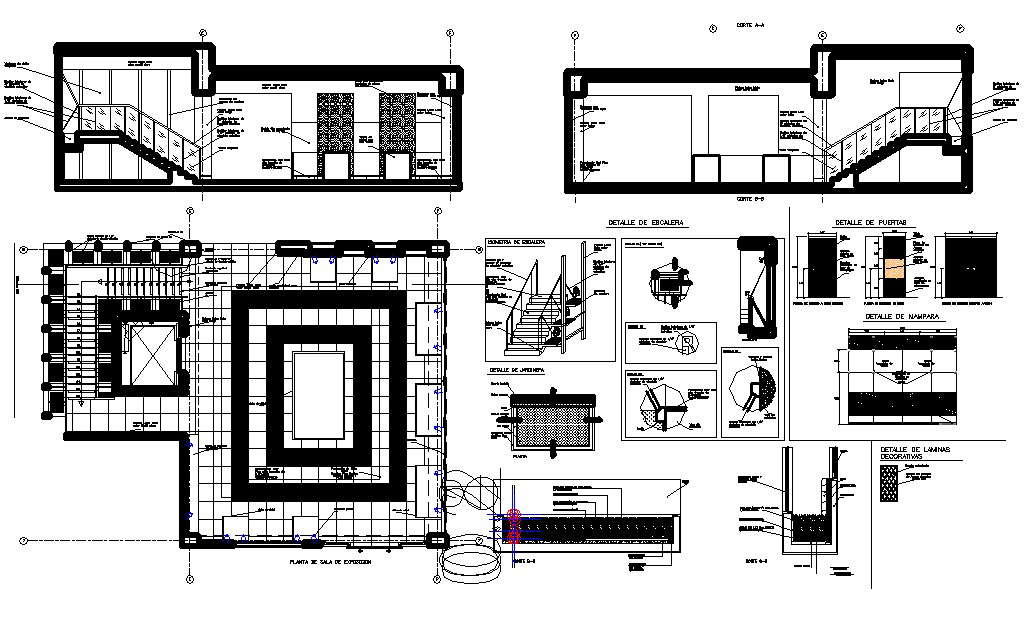 Showroom layout plan in AutroCAD