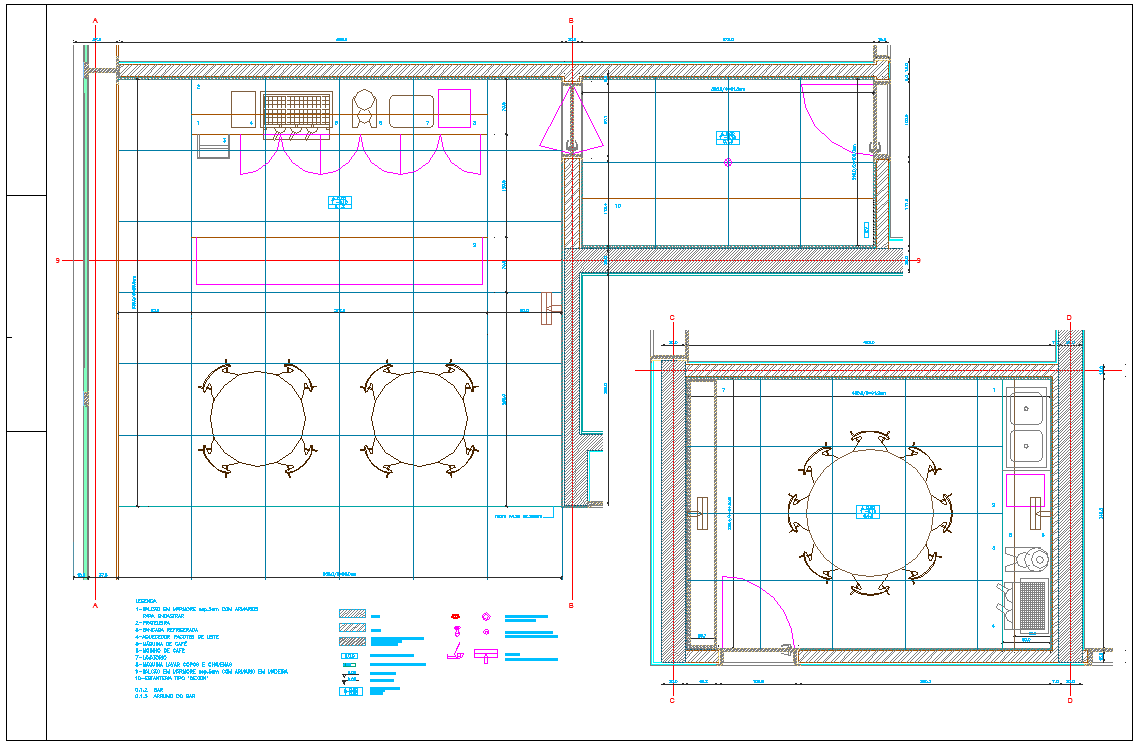 Drink Bar project detail dwg file