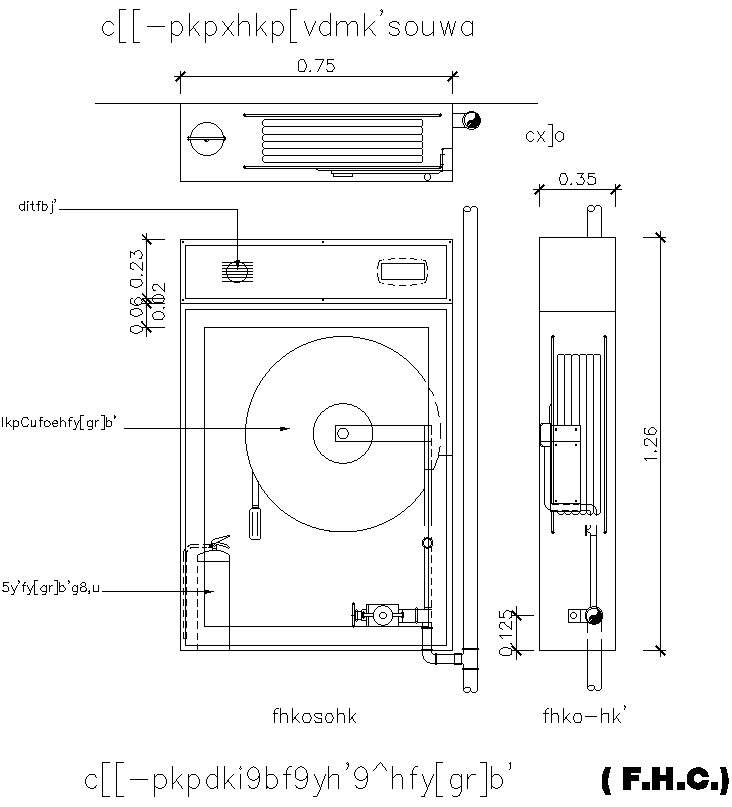 Ducting pipe details in AutoCAD 2d, dwg file.