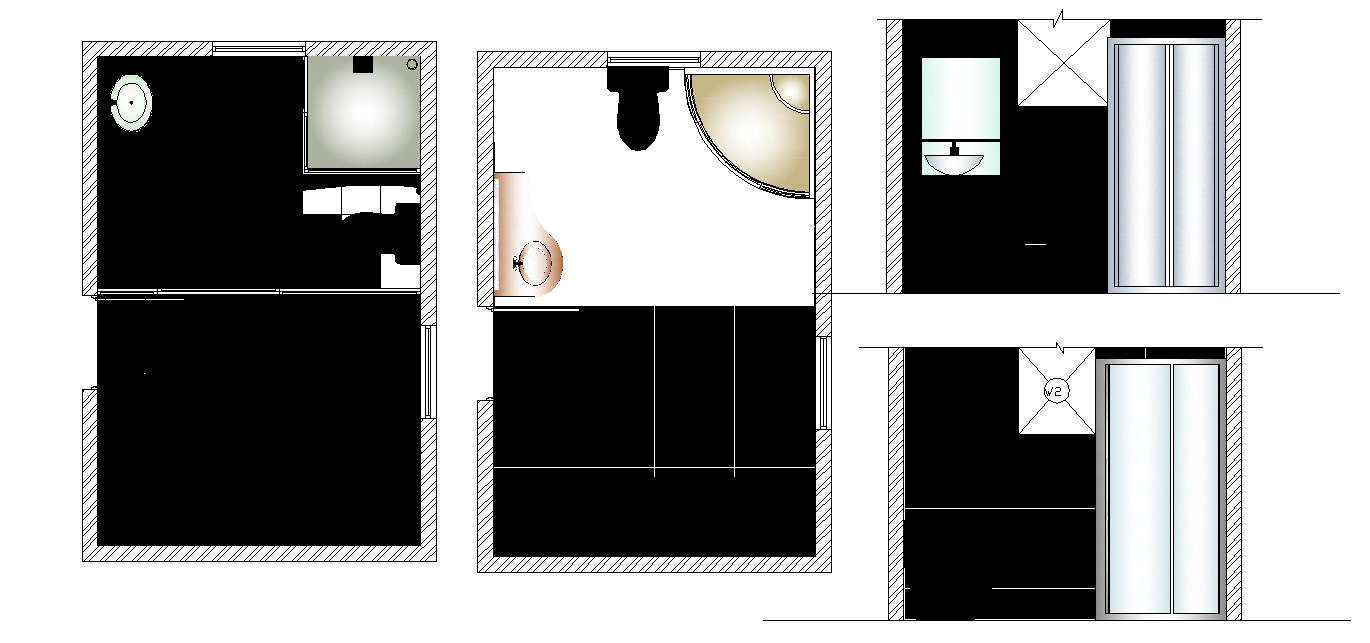 Bathroom Layout In DWG File