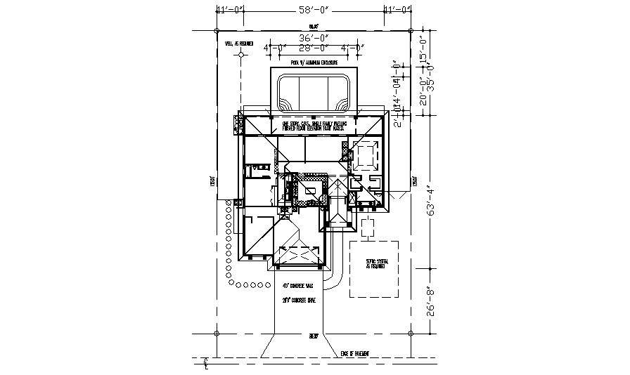Dwg file of house design plan 125mtrX80mtr