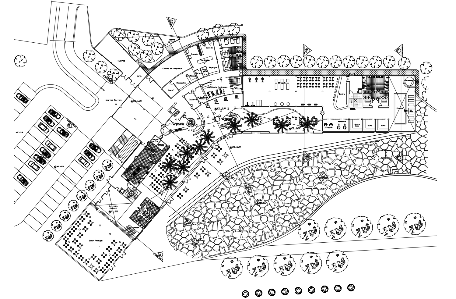 Dwg file of restaurant