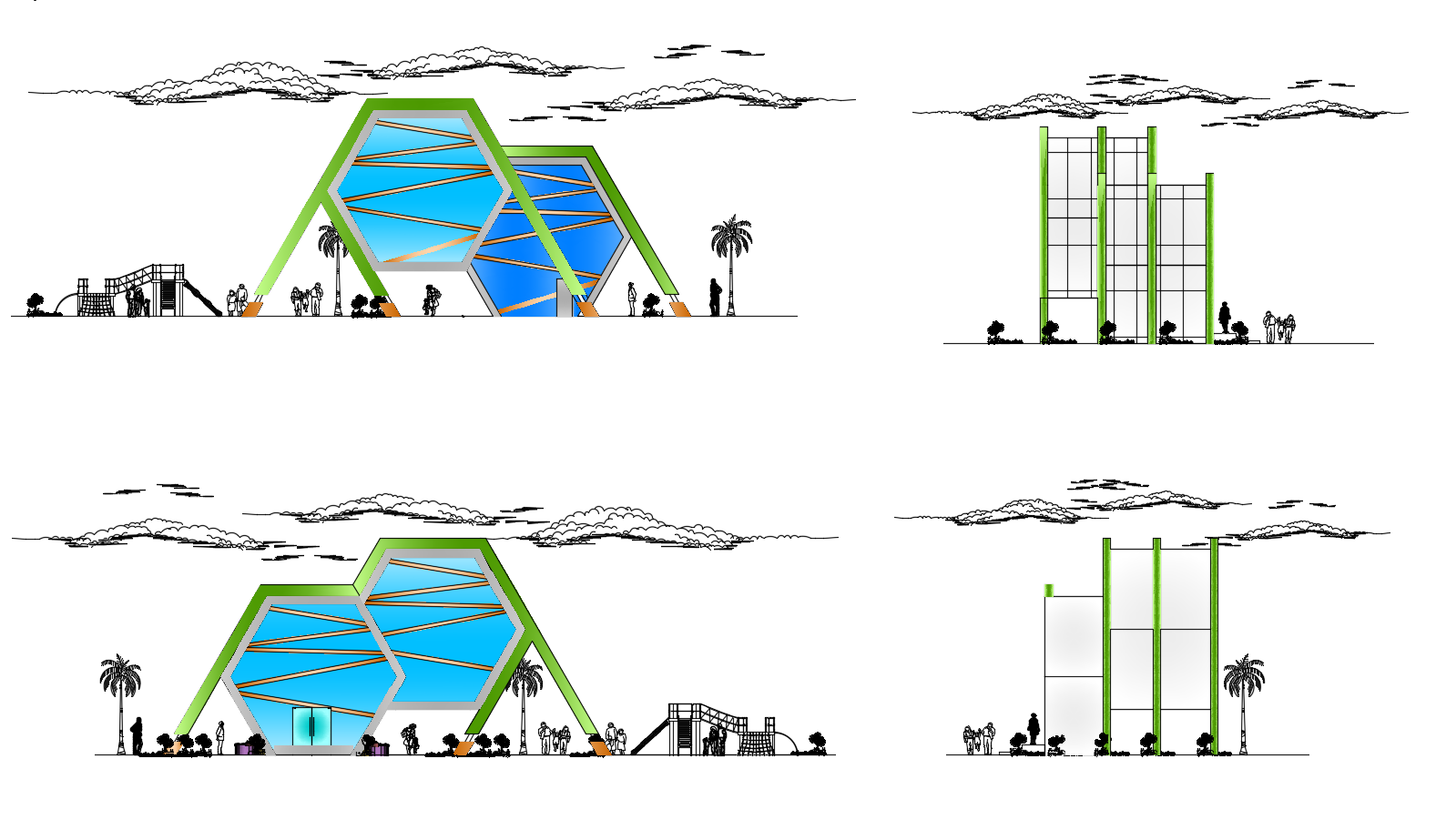 Dwg file of restaurant elevations