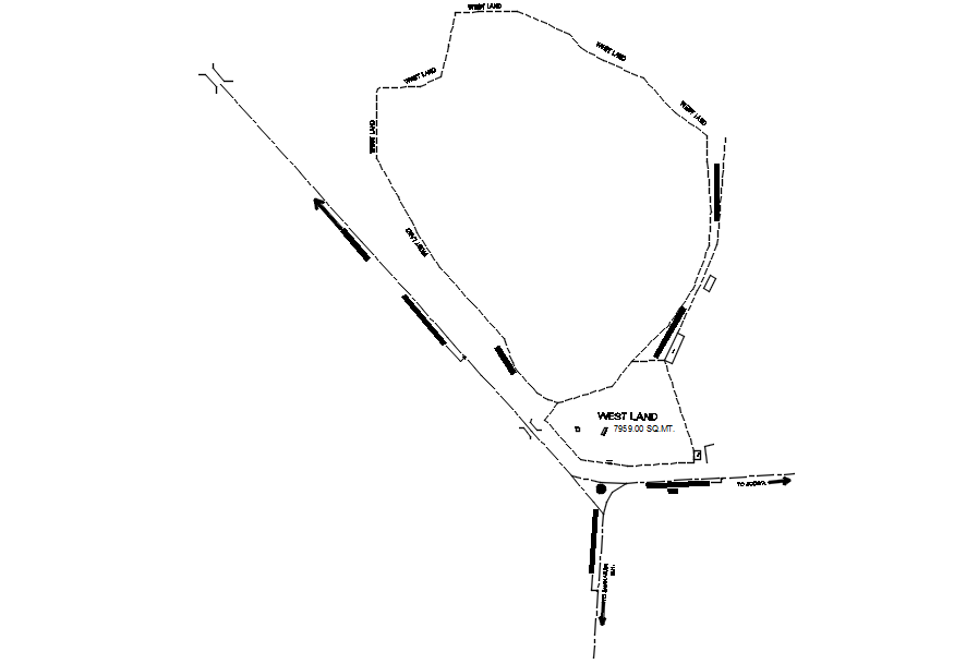 Dwg file of the Site plan with a dimension 