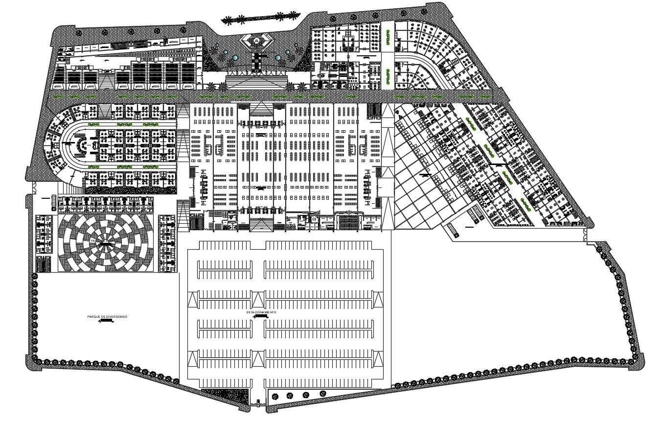 Dwg file of the commercial complex