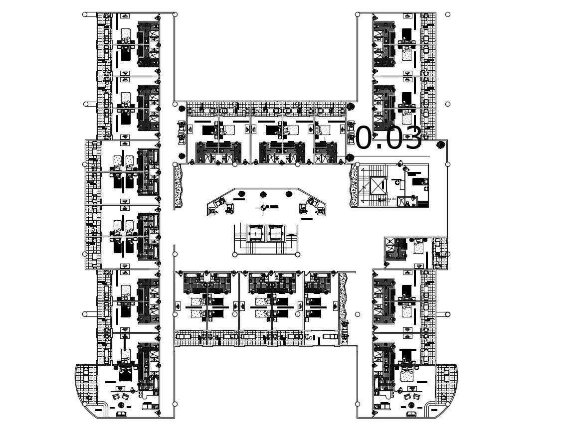 Dwg file of the hotel