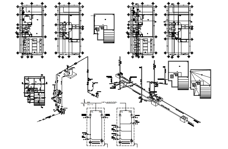Dwg file of the house with detail dimension