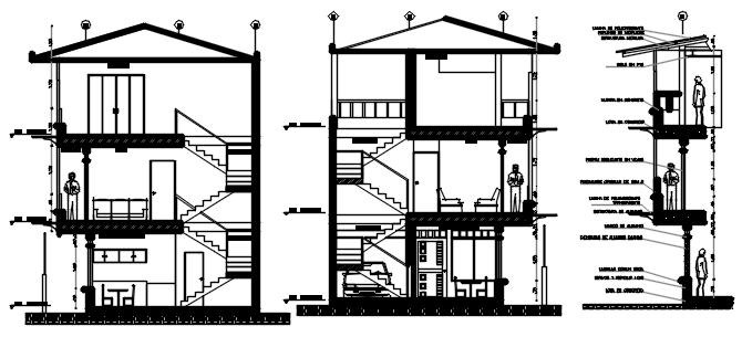 Dwg file of the house with detail dimension
