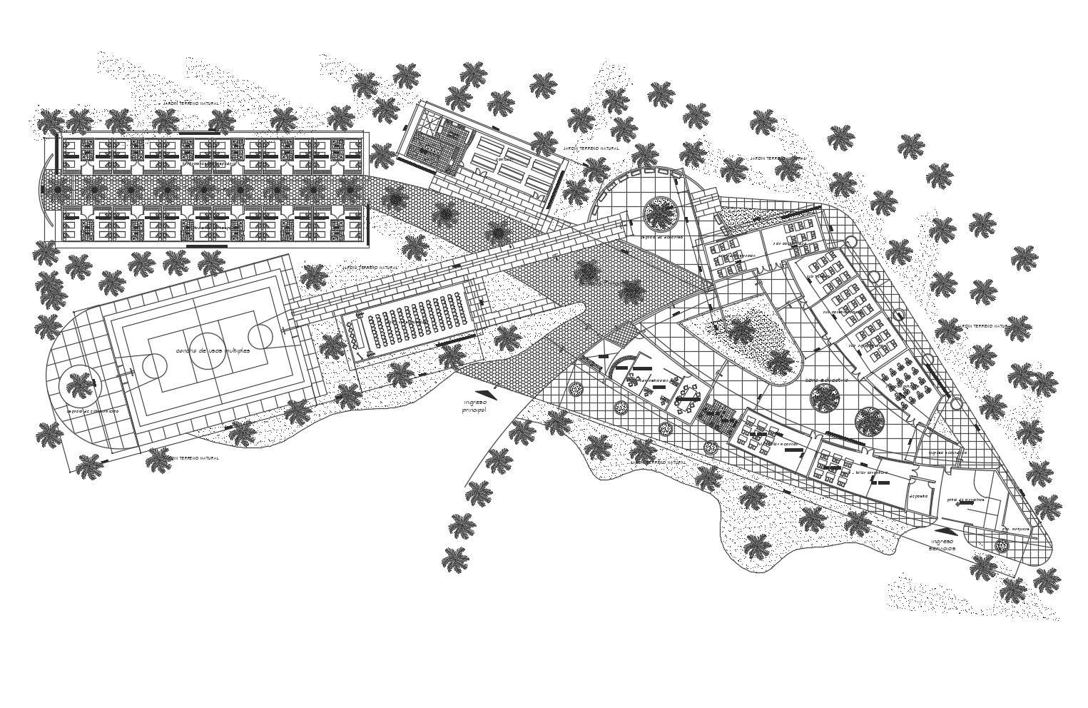 Dwg file of the institute with detail dimension