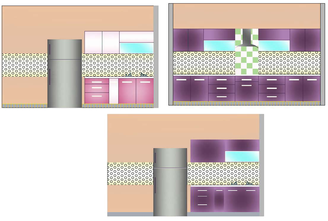 Simple Kitchen Designs In DWG File