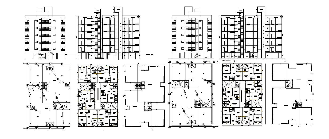 Dwg file of the residential apartment 