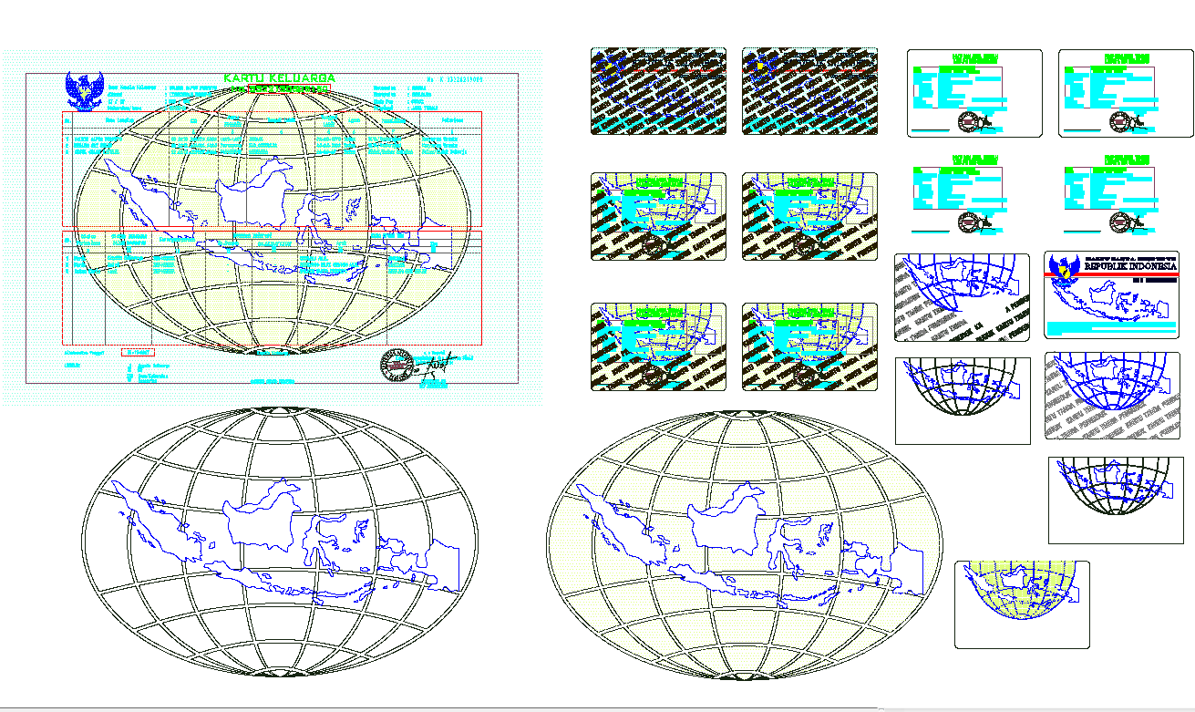 Earth detail and scale drawing 