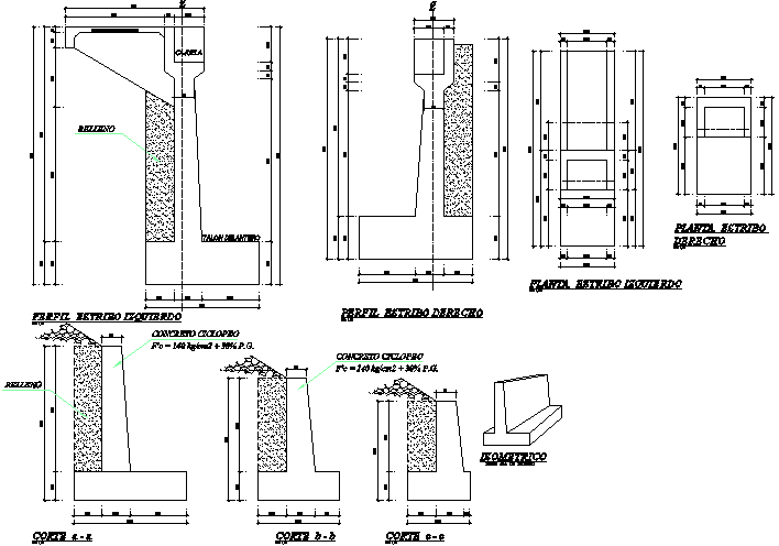 Earth fill rock dam detail dwg file