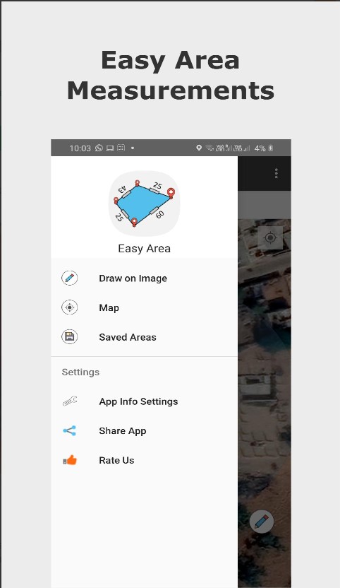 Easy Land Area Measurement App for Maps. Download the free APK file of this mobile app here.