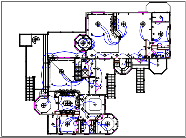 Electric plan layout and design plan layout view detail dwg file