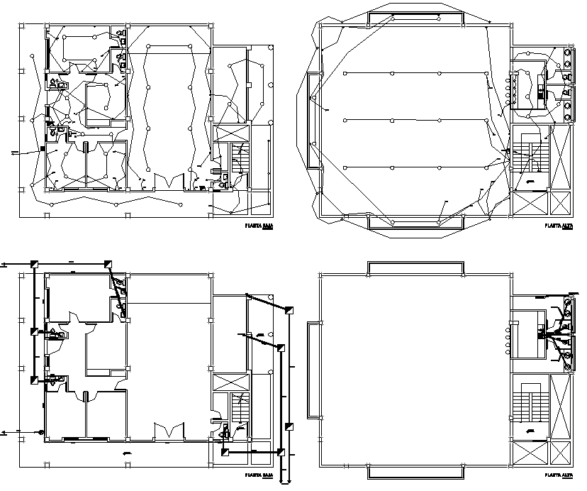Electrical and sanitary plan detail dwg file