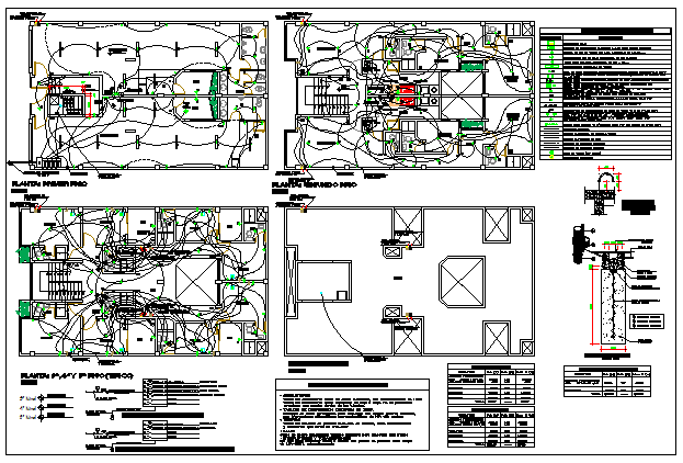 Electrical detail of Multi family housing design drawing