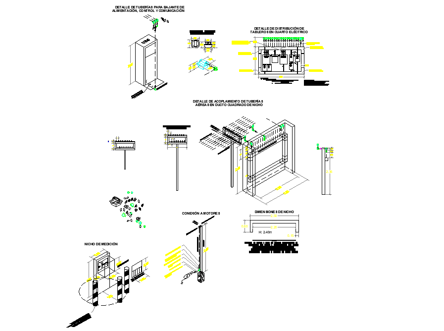 Electrical details in area classified dwg file