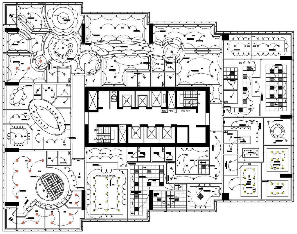 Electrical layout plan in DWG  file