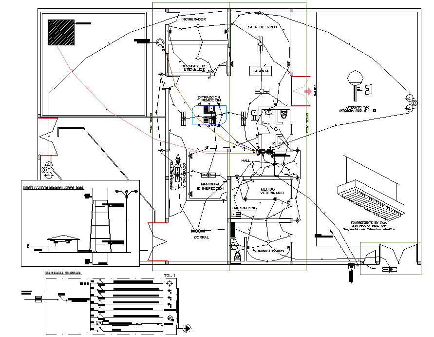 Electrical municipality halter plan detail dwg file