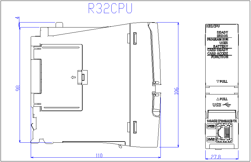 Electrical view of CPU dwg file