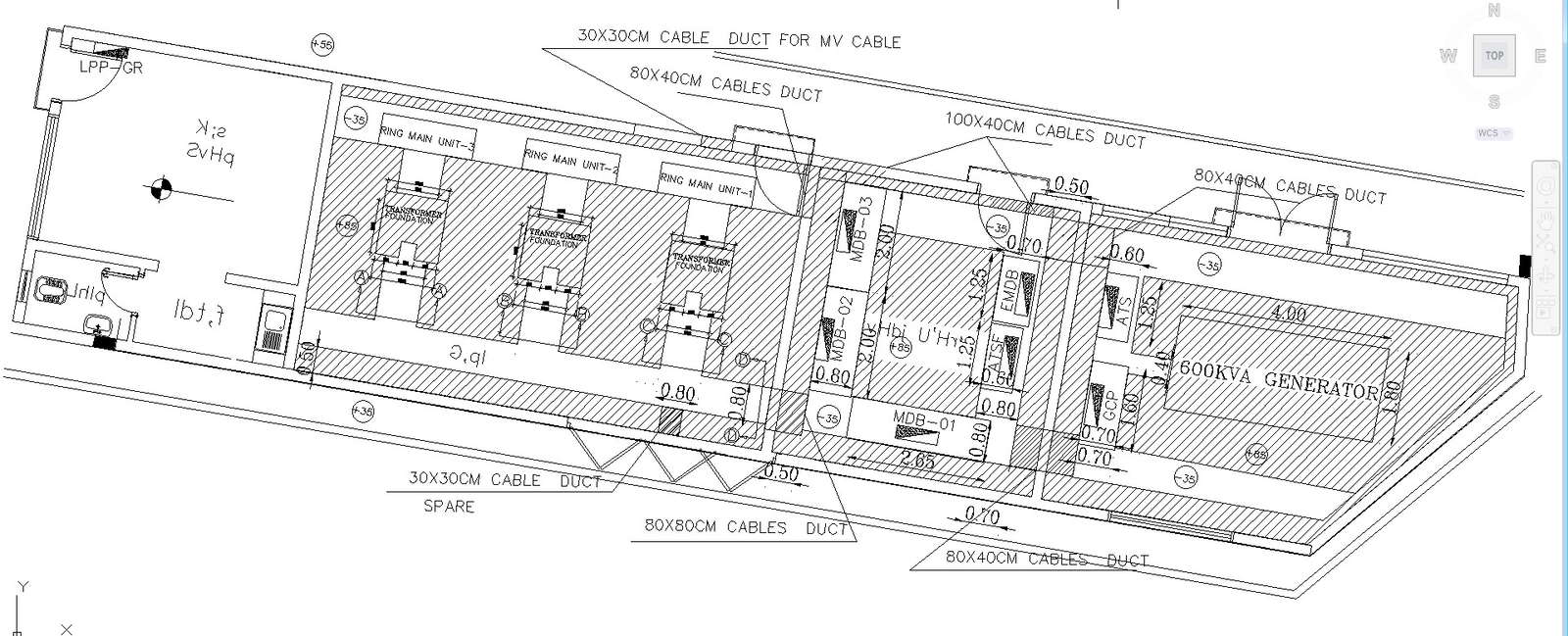 Electrical Substation Plan Detail in CAD Drawing Format