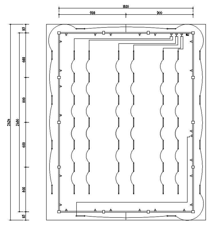 Electrical layout plan of the incinerator plant in AutoCAD 2D drawing, CAD file, dwg file