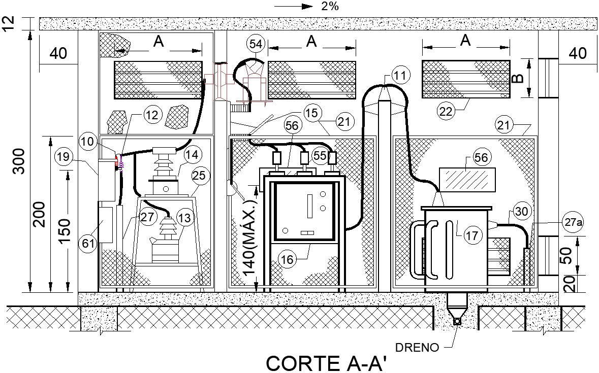 Electric energy power supply system dwg drawing, AutoCAD file 