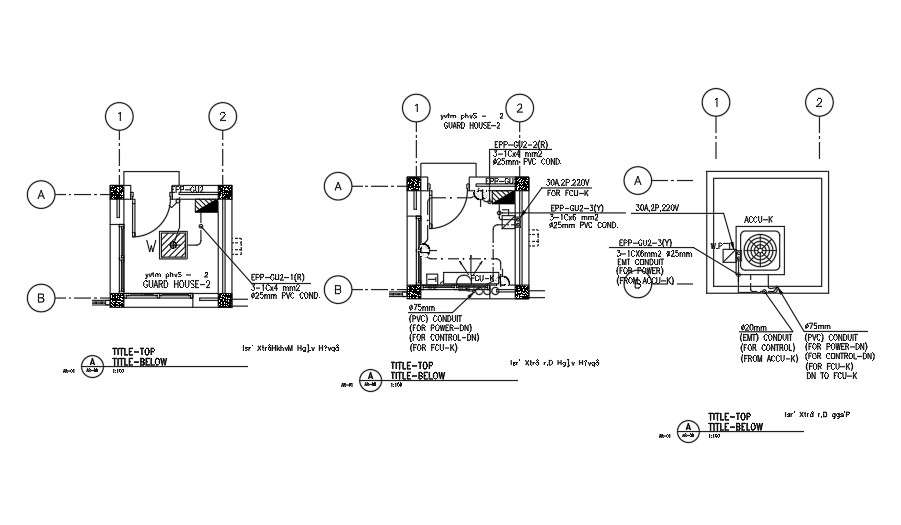 Electric plan of guard house