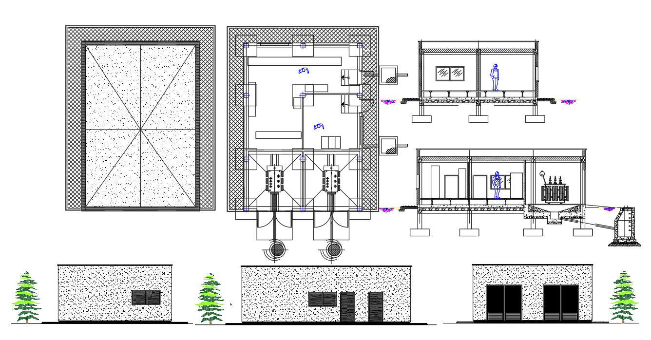 Electrics House Project With DWG File