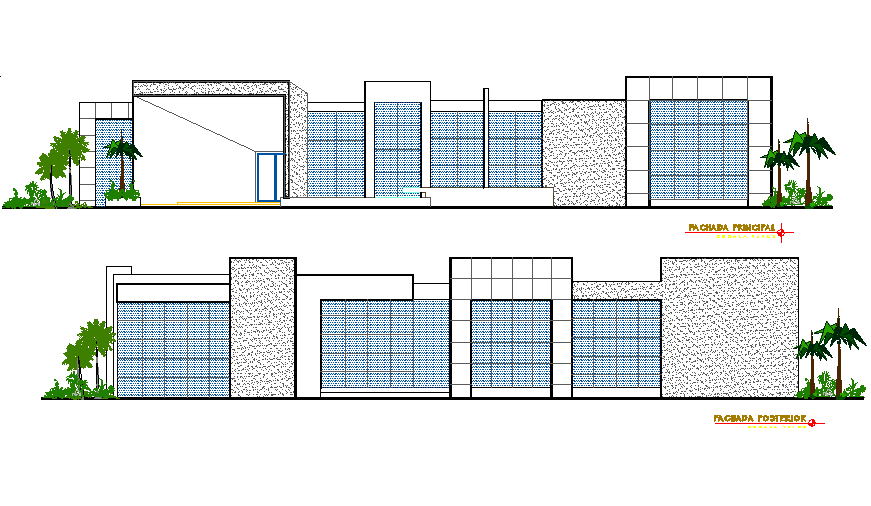 Elevation Chair city plan detail dwg file