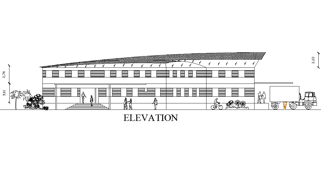 Elevation Garment factory plan detail