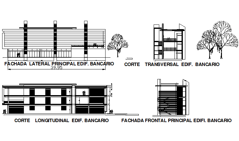 Elevation Industry project plan detail dwg file