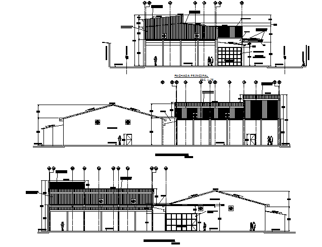 Elevation Packing for sugar building plan detail dwg file