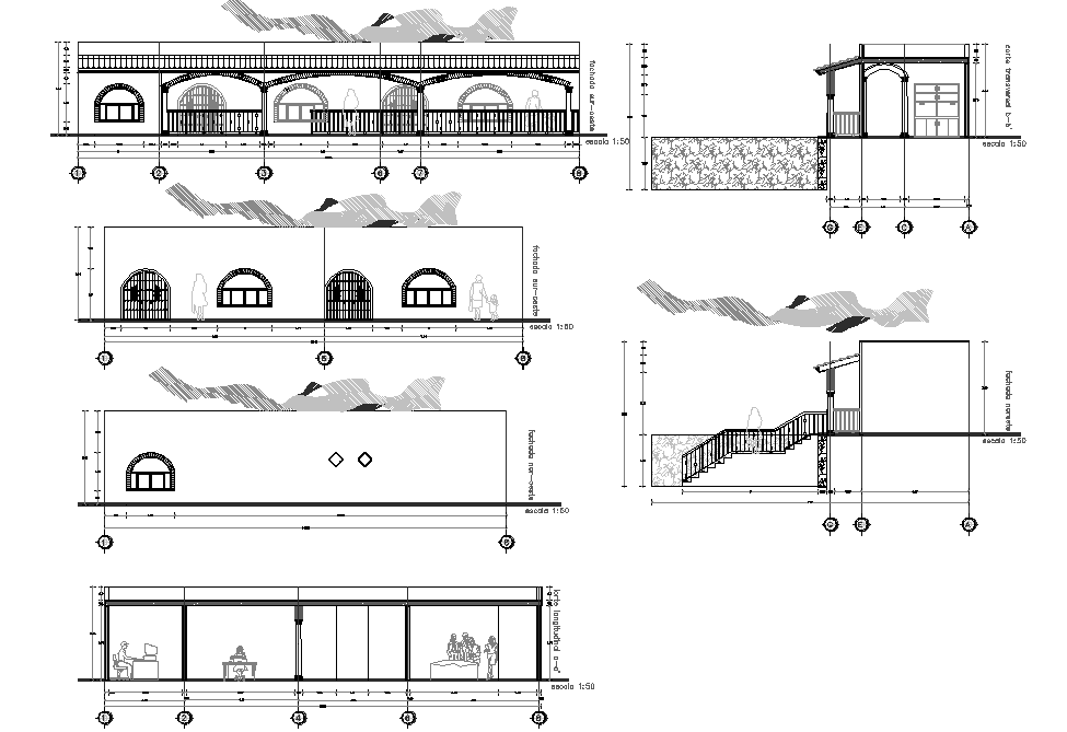 Elevation and section inspection detail
