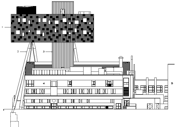 Elevation commercial plan detail dwg file