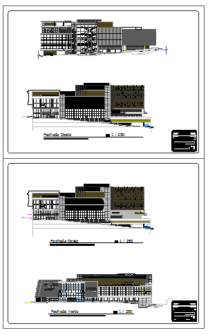 Elevation design of Commercial center and conventions