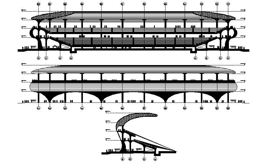 Elevation Building Plan In AutoCAD File