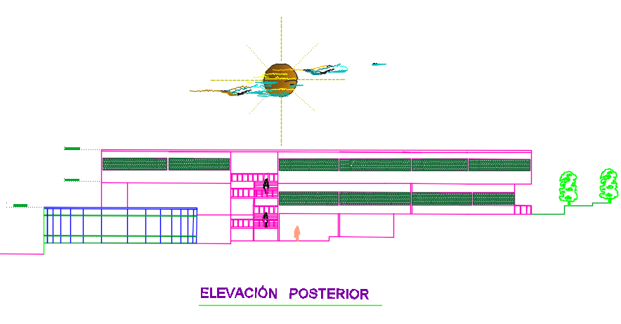 Elevation detail dwg file