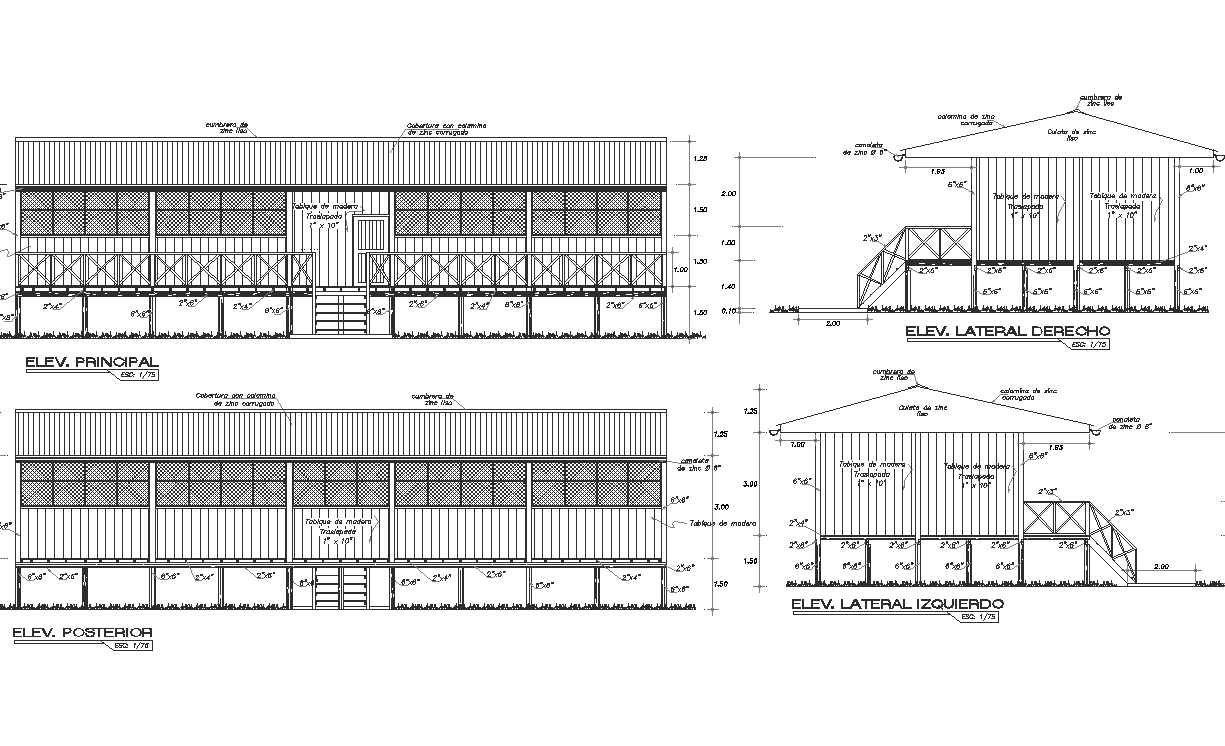 Elevation detail dwg file