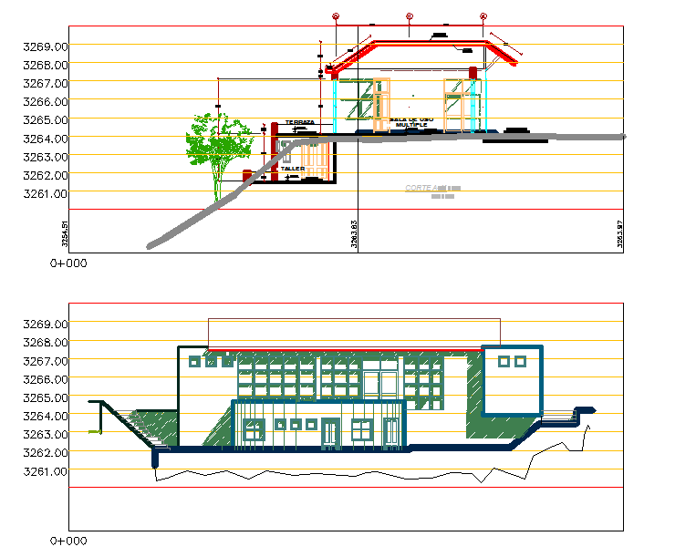 Elevation detail dwg file