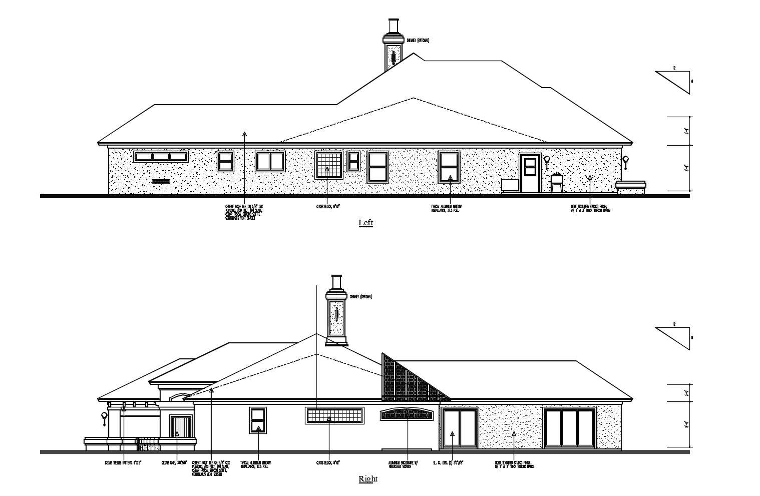 Elevation drawing of the house in AutoCAD
