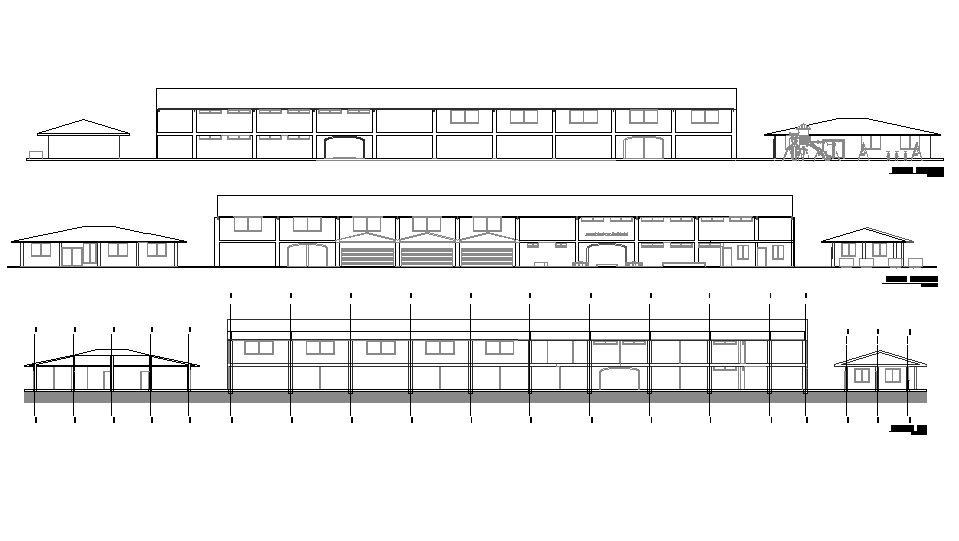 Elevation food market plan detail dwg file