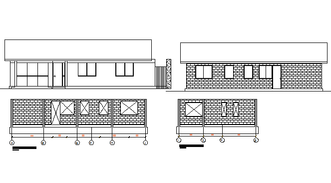Elevation house detail dwg file